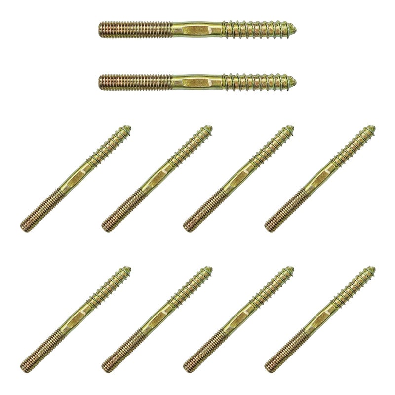 bociloy 10Pcs M8x90mm Hanger Bolts, Double Ended Thread Dowel Screws, Self-Tapping Screws for Secure Wood Joints - Image 1